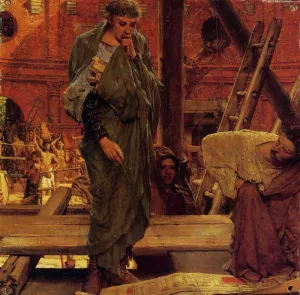 Architecture in Ancient Rome by Sir Lawrence Alma-Tadema Oil Painting