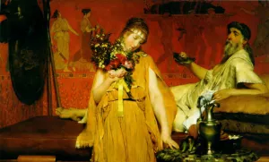 Between Hope and Fear by Sir Lawrence Alma-Tadema Oil Painting