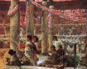 Caracella and Geta by Sir Lawrence Alma-Tadema - Oil Painting Reproduction