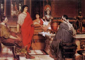 Catullus at Lesbia's by Sir Lawrence Alma-Tadema Oil Painting