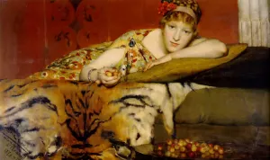 Cherries painting by Sir Lawrence Alma-Tadema