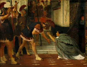 Claudius Summoned painting by Sir Lawrence Alma-Tadema