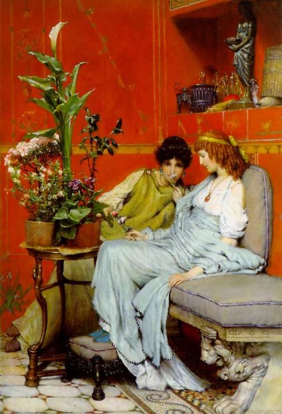 Main Product Photo of Confidences Painting by Sir Lawrence Alma-Tadema