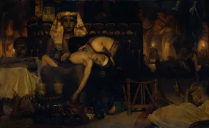Death of the Pharaoh's Firstborn Son by Sir Lawrence Alma-Tadema - Oil Painting Reproduction