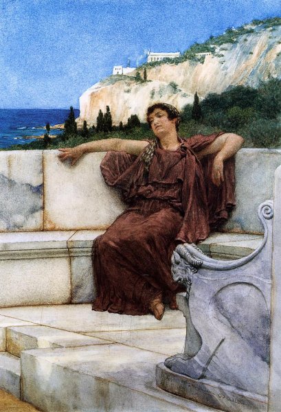 Main Product Photo of Dolce Far Niente Painting by Sir Lawrence Alma-Tadema