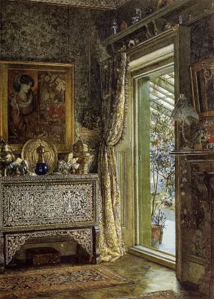 Drawing Room, Holland Park Oil painting by Sir Lawrence Alma-Tadema