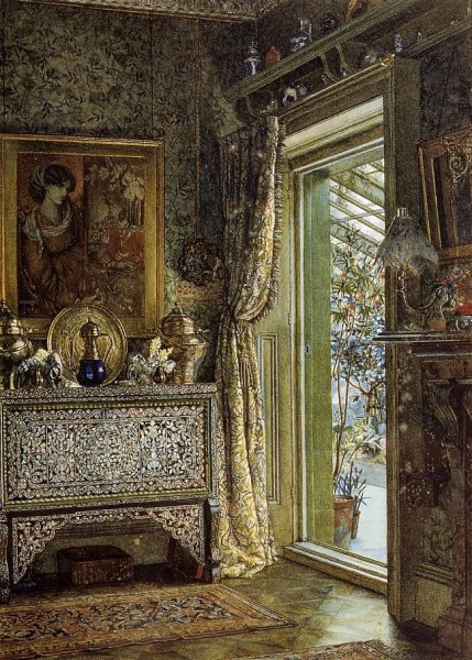 Main Product Photo of Drawing Room, Holland Park Painting by Sir Lawrence Alma-Tadema