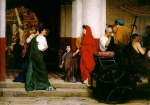 Entrance to a Roman Theatre by Sir Lawrence Alma-Tadema - Oil Painting Reproduction