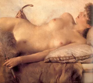 In the Tepidarium Detail by Sir Lawrence Alma-Tadema Oil Painting