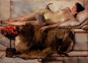 In the Tepidarium by Sir Lawrence Alma-Tadema - Oil Painting Reproduction