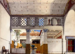 Interior of Caius Martius's House Oil painting by Sir Lawrence Alma-Tadema