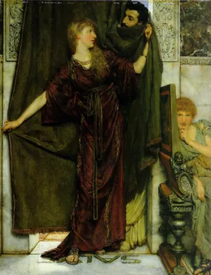 Not at Home by Sir Lawrence Alma-Tadema - Oil Painting Reproduction