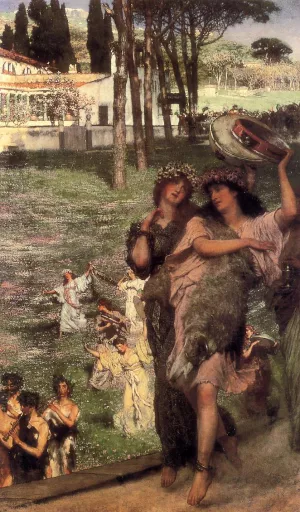 On the Road to the Temple of Ceres Oil painting by Sir Lawrence Alma-Tadema