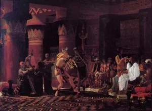 Pastimes in Ancient Egypt, 3,000 Years Ago by Sir Lawrence Alma-Tadema - Oil Painting Reproduction