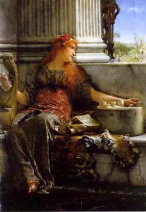 Poetry by Sir Lawrence Alma-Tadema Poetry Oil painting by Sir Lawrence Alma-Tadema