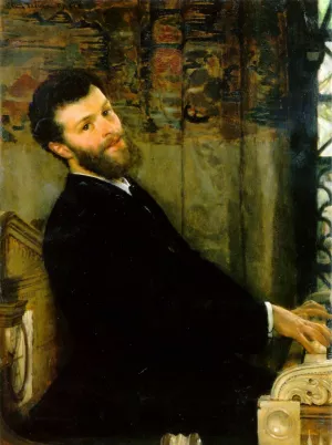 Portrait of the Singer George Henschel by Sir Lawrence Alma-Tadema Portrait of the Singer George Henschel Oil painting by Sir Lawrence Alma-Tadema