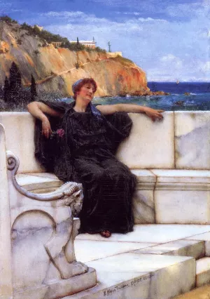 Resting painting by Sir Lawrence Alma-Tadema