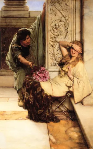 Shy by Sir Lawrence Alma-Tadema Oil Painting