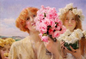 Summer Offering Oil painting by Sir Lawrence Alma-Tadema