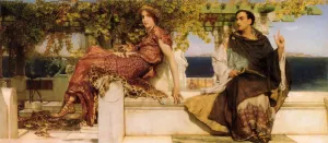 The Conversion Of Paula By Saint Jerome by Sir Lawrence Alma-Tadema Oil Painting