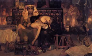 The Death of the First Born by Sir Lawrence Alma-Tadema Oil Painting