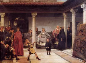 The Education of the Children of Clovis Oil painting by Sir Lawrence Alma-Tadema