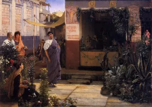 The Flower Market painting by Sir Lawrence Alma-Tadema