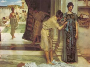 The Frigidarium painting by Sir Lawrence Alma-Tadema