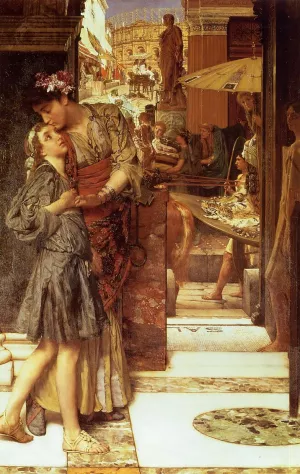 The Parting Kiss by Sir Lawrence Alma-Tadema Oil Painting