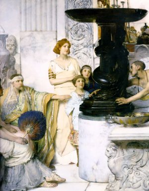 The Sculpture Gallery Detail by Sir Lawrence Alma-Tadema Oil Painting
