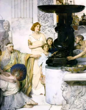 The Sculpture Gallery Detail by Sir Lawrence Alma-Tadema Oil Painting