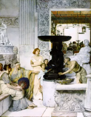 The Sculpture Gallery by Sir Lawrence Alma-Tadema - Oil Painting Reproduction