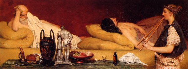 Main Product Photo of The Siesta Painting by Sir Lawrence Alma-Tadema