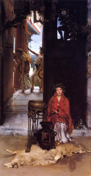 The Way to the Temple Oil painting by Sir Lawrence Alma-Tadema