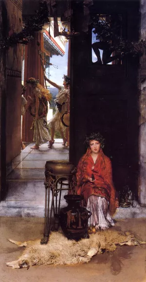 The Way to the Temple Oil painting by Sir Lawrence Alma-Tadema