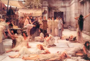 The Women of Amphissa Oil painting by Sir Lawrence Alma-Tadema