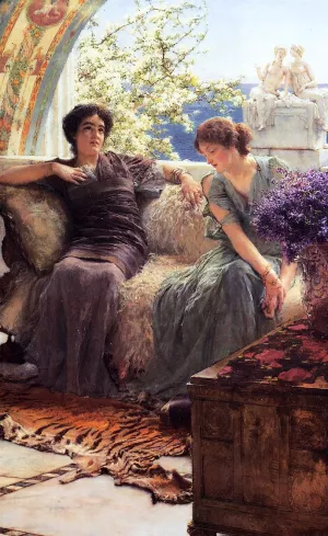 Unwelcome Confidence by Sir Lawrence Alma-Tadema Oil Painting