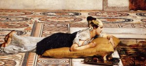 Water Pets Oil painting by Sir Lawrence Alma-Tadema