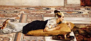 Water Pets by Sir Lawrence Alma-Tadema - Oil Painting Reproduction