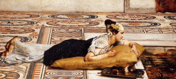 Water Pets by Sir Lawrence Alma-Tadema - Hand-Painted Oil Painting Reproduction