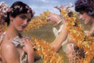 When Flowers Return Oil painting by Sir Lawrence Alma-Tadema