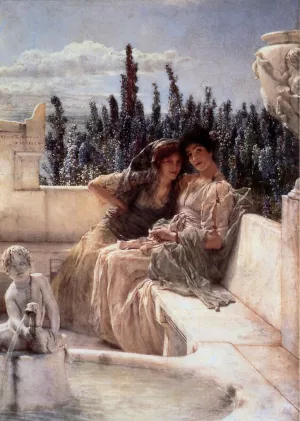 Whispering Noon by Sir Lawrence Alma-Tadema Oil Painting