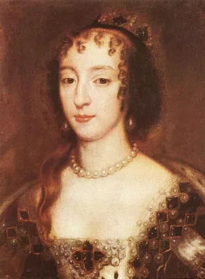 Henrietta Maria of France, Queen of England Oil painting by Sir Peter Lely