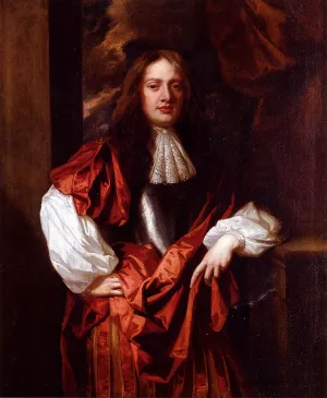 Portrait Of The Hon. Charles Bertie Of Uffington by Sir Peter Lely Oil Painting