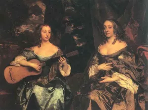 Two Ladies of the Lake Family by Sir Peter Lely Oil Painting