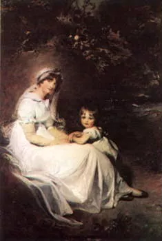 Lady Templeton and Her Son by Sir Thomas Lawrence - Oil Painting Reproduction