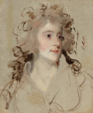 Portrait bust of a lady by Sir Thomas Lawrence Oil Painting