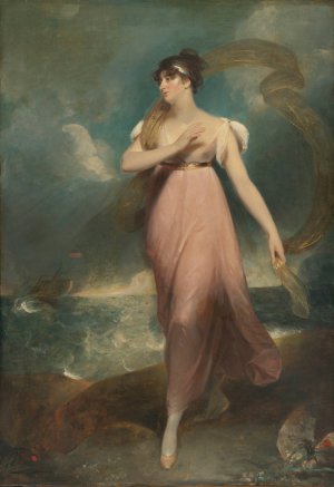 Portrait of a woman as Miranda, said to be Miss Gibbon by Sir Thomas Lawrence Oil Painting