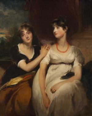 Portrait of Charlotte and Sarah Carteret-Hardy by Sir Thomas Lawrence Oil Painting