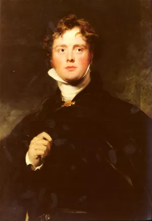 Portrait Of George Nugent Grenville, Lord Nugent Detail Oil painting by Sir Thomas Lawrence